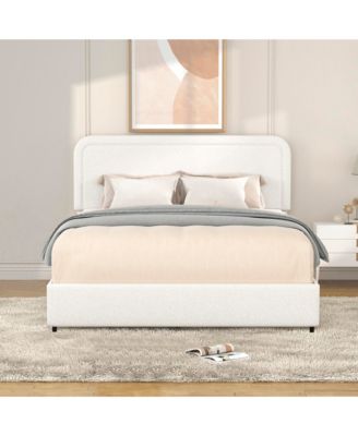 Liv 2-Drawer Boucle Upholstered Bed with Tufted Headboard