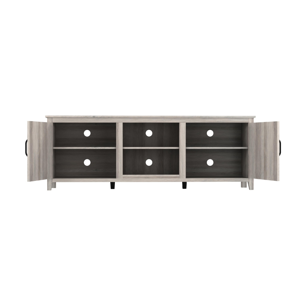 Streamdale Furniture Tv Stand Storage Media Console Entertainment Center With Two Doors,Walnut - Grey