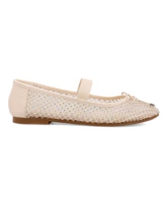 Women's Unica Mary-Jane Rhinestone Mesh Flats