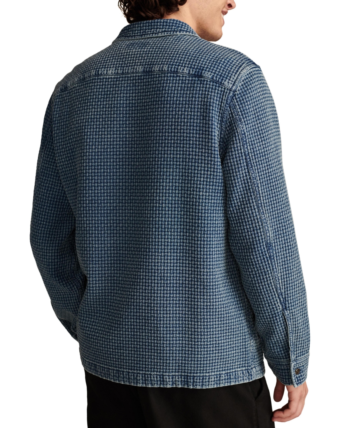 Lucky Brand Men's Waffle-Knit Zip-Front Overshirt