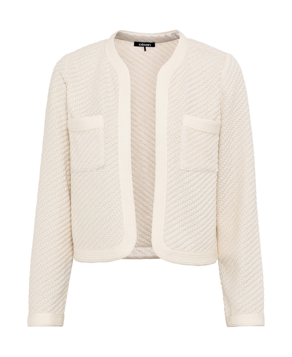 Olsen Women's Stitch Open Front Knit Jacket