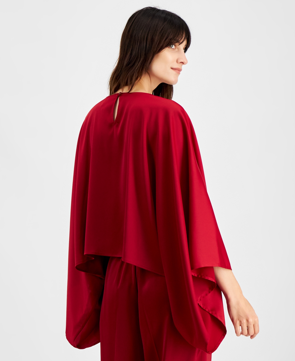 Anne Klein Women's Boat-Neck Cape Top