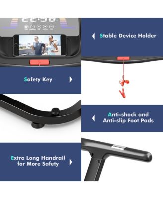 4.75HP Folding Treadmill w/Preset Programs Touch Screen Voice