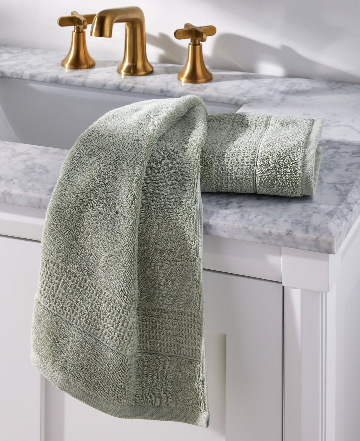 Oake Organic Cotton 2-pk. Hand Towel, Exclusively At Macy's In Eucalyptus