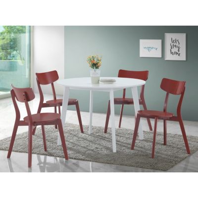 Streamdale  Furniture  Roma Contemporary White Round Dining Table