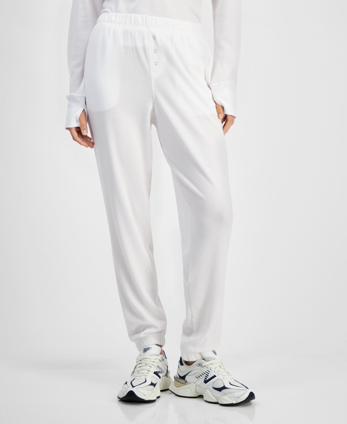 Hippie Rose Juniors' Waffle-Knit Joggers