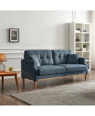 Living Space Sofa 3 Seater With Waterproof Fabric, USB Charge Port