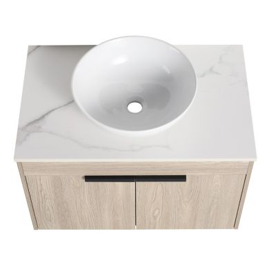 Streamdale 30" Modern Design Float Bathroom Vanity With Ceramic Basin Set