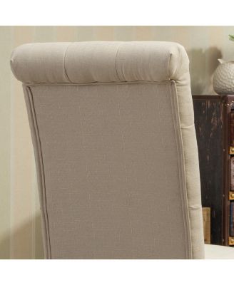 5-piece Dining Set, Turned-Leg Dining Table with 4 Tufted Chairs