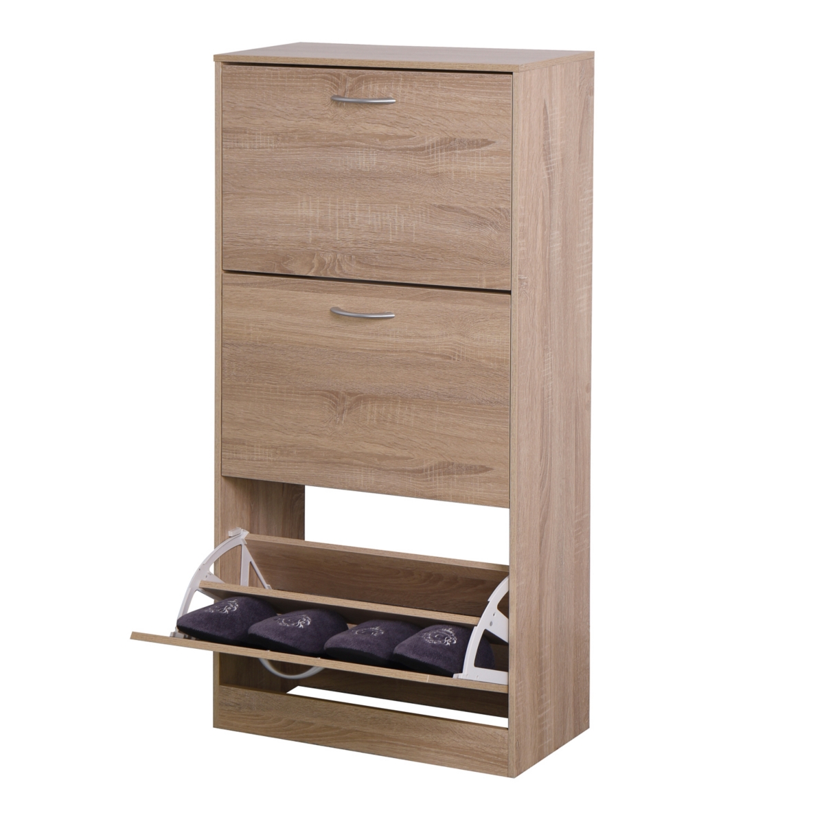 Streamdale Furniture 3-Drawer Shoe Storage Cabinet, 3-TierShoe Rack Storage Organizer For Entryway - Wood