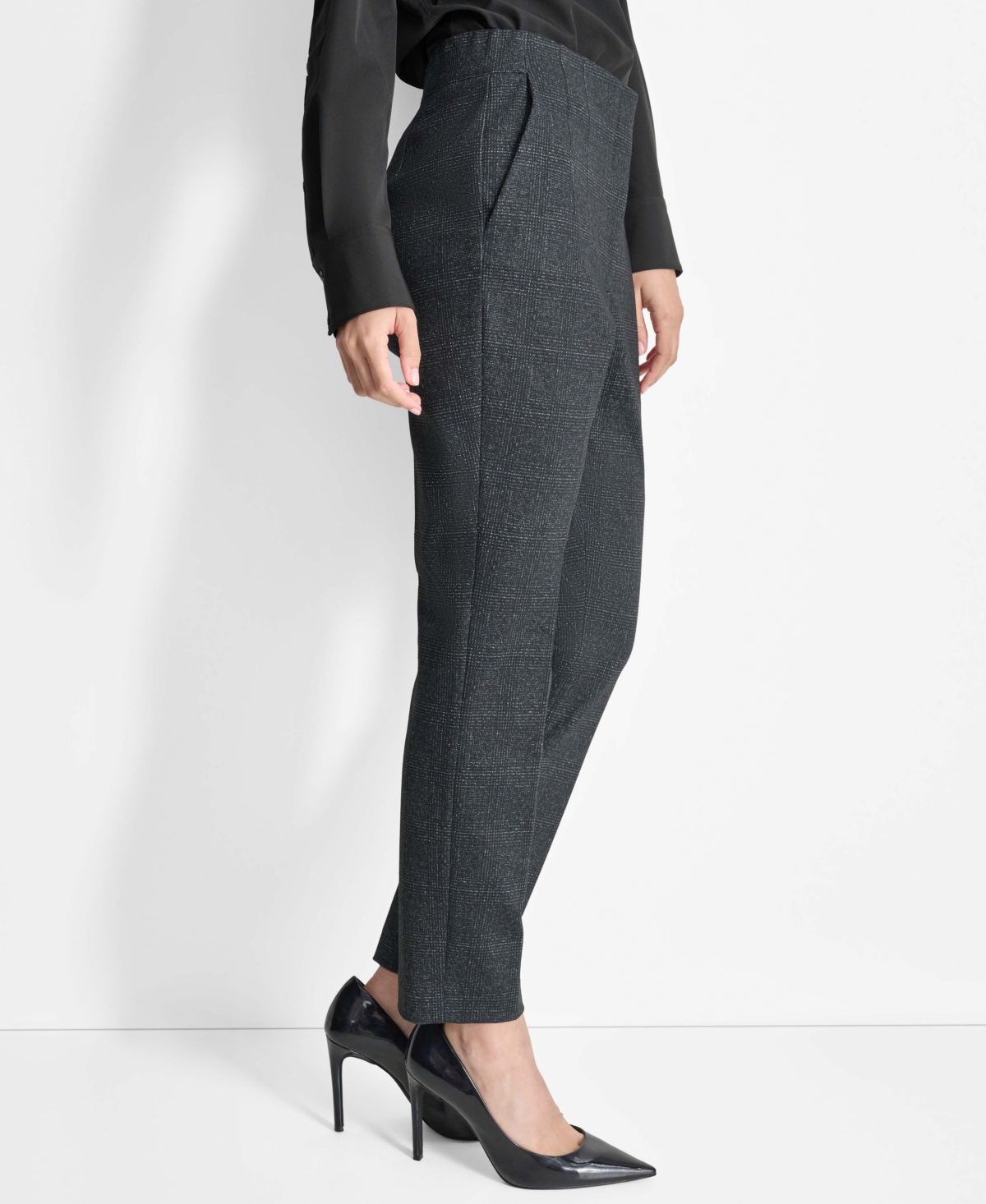 Dkny Women's High-Rise Slim-Leg Ankle Trousers -ivy