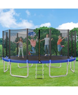 Streamdale Kids' 16FT Trampoline with Safety Enclosure, Hoop, Ladder