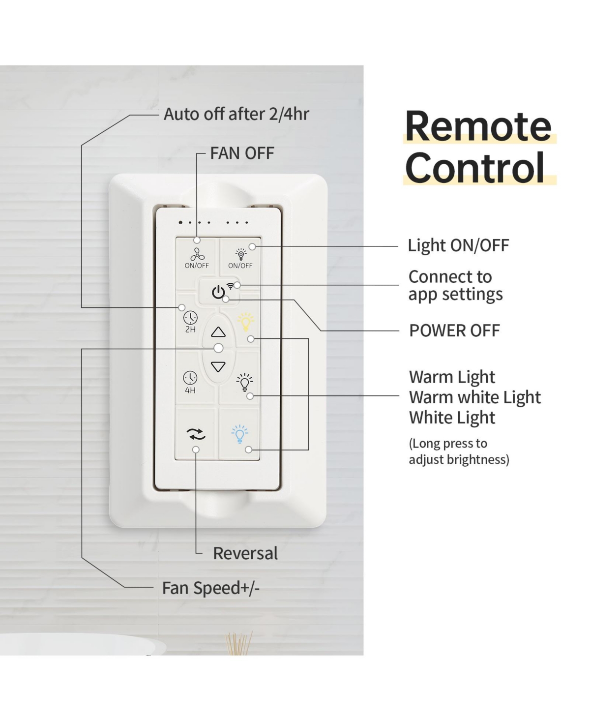Sofucor 66 Modern Ceiling Fan With Light and Remote Control - Gold with white blades