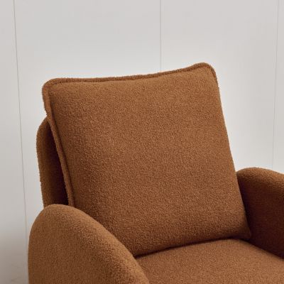 Luxurious Lamb Fabric Sofa with Cozy Toss Pillows for Ultimate Comfort