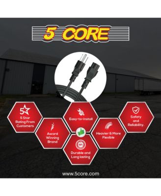 AC Power Cord 10Ft 3 Prong Extension Adapter 16AWG 125V 13A US Polarized Male- Female - 2PCS