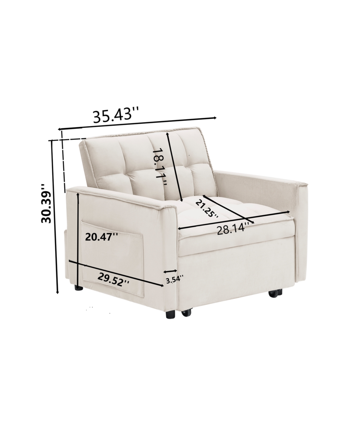 Streamdale Furniture Versatile Multi-Use Sofa Bed for Comfort and Space-Saving