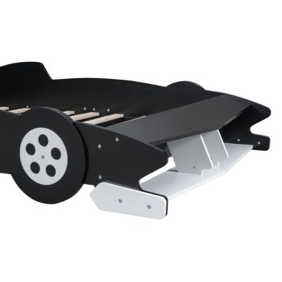 Full Size Race Car-Shaped Platform Bed With Wheels