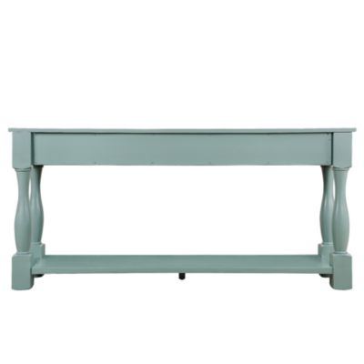 63" Wood Console Table with Drawers & Shelf