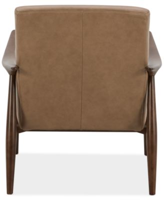 Elif Leather Accent Chair, Created for Macy's
