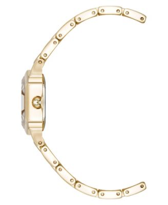 Women's Quartz Petite Hexagonal Gold-Tone Alloy Metal Bracelet Watch, 21mm