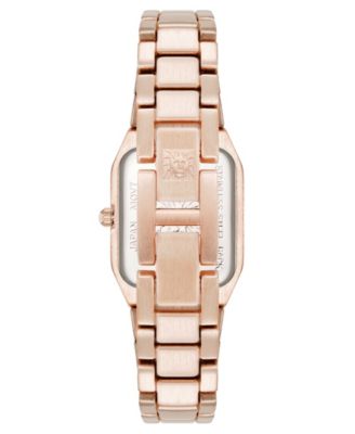 Women's Quartz Roman Numeral Bezel Rose Gold-Tone Alloy Metal Watch, 23mm