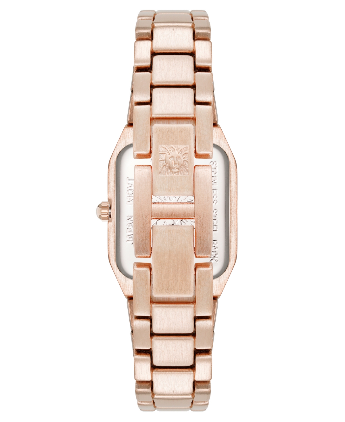 ANNE KLEIN WOMEN'S QUARTZ ROMAN NUMERAL BEZEL ROSE GOLD-TONE ALLOY METAL WATCH, 23MM