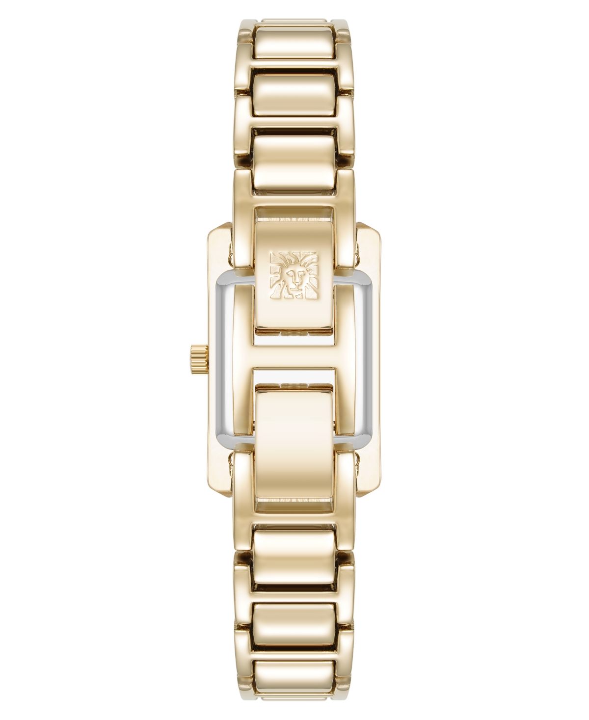 Anne Klein Women's Quartz Classic Rectangular Roman Numeral Gold-Tone Alloy Metal Watch, - Gold-Tone