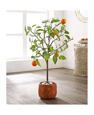 Faux Orange Potted Tree