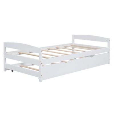 Twin Size Platform Bed With Twin Size Trundle