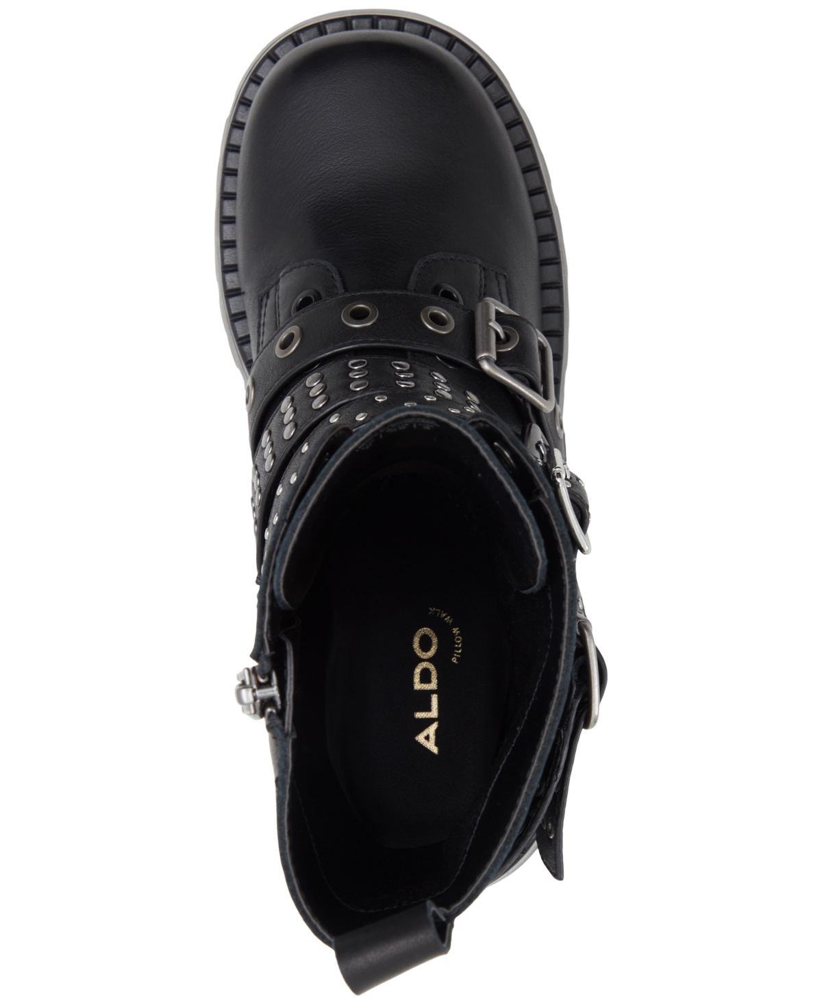 ALDO WOMEN'S VORTEXIA STUDDED BUCKLED-STRAP BOOTIES 