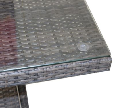 Glass Top Rectangular Patio Table