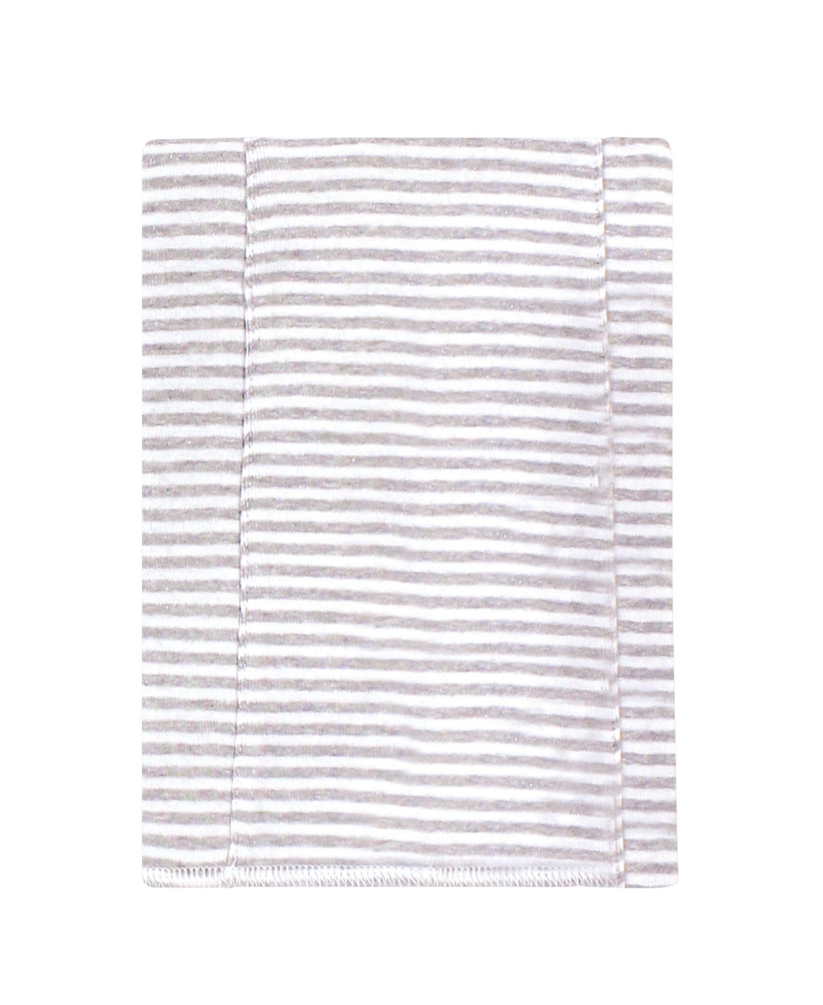 Touched by Nature Unisex Baby Organic Cotton Burp Cloths 7pk, Gray Woodland, One