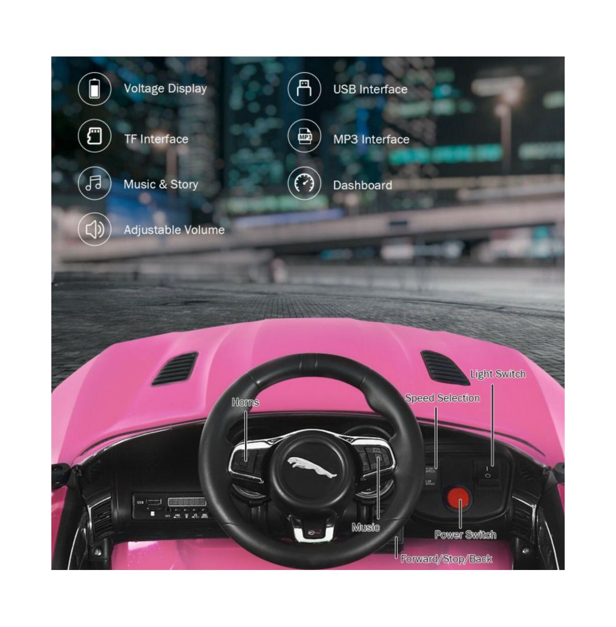 Vebreda 12V Jaguar F-Type Svr Licensed Kids Ride On Car