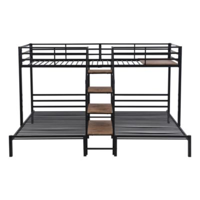 Triple Bunk Bed w/ Staircase & Storage