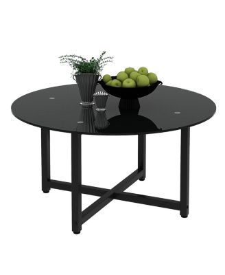 Streamdale Round Clear Coffee Table (35.5")