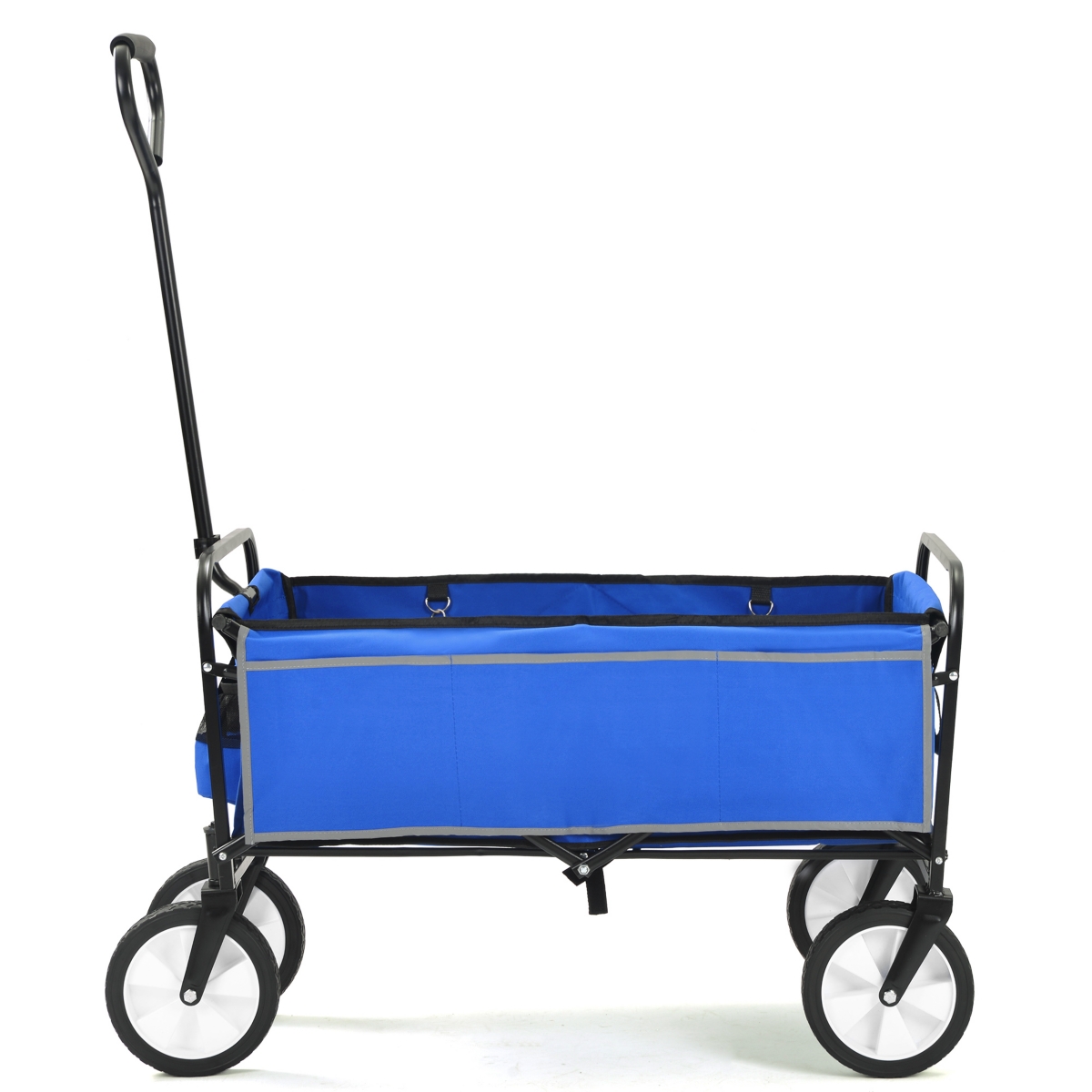 Streamdale Furniture Folding Wagon Garden Shopping Beach Cart (Blue) - Black+blue