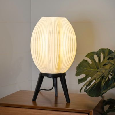 Wavy Modern Contemporary Plant-Based PLA 3D Printed Dimmable LED Table Lamp