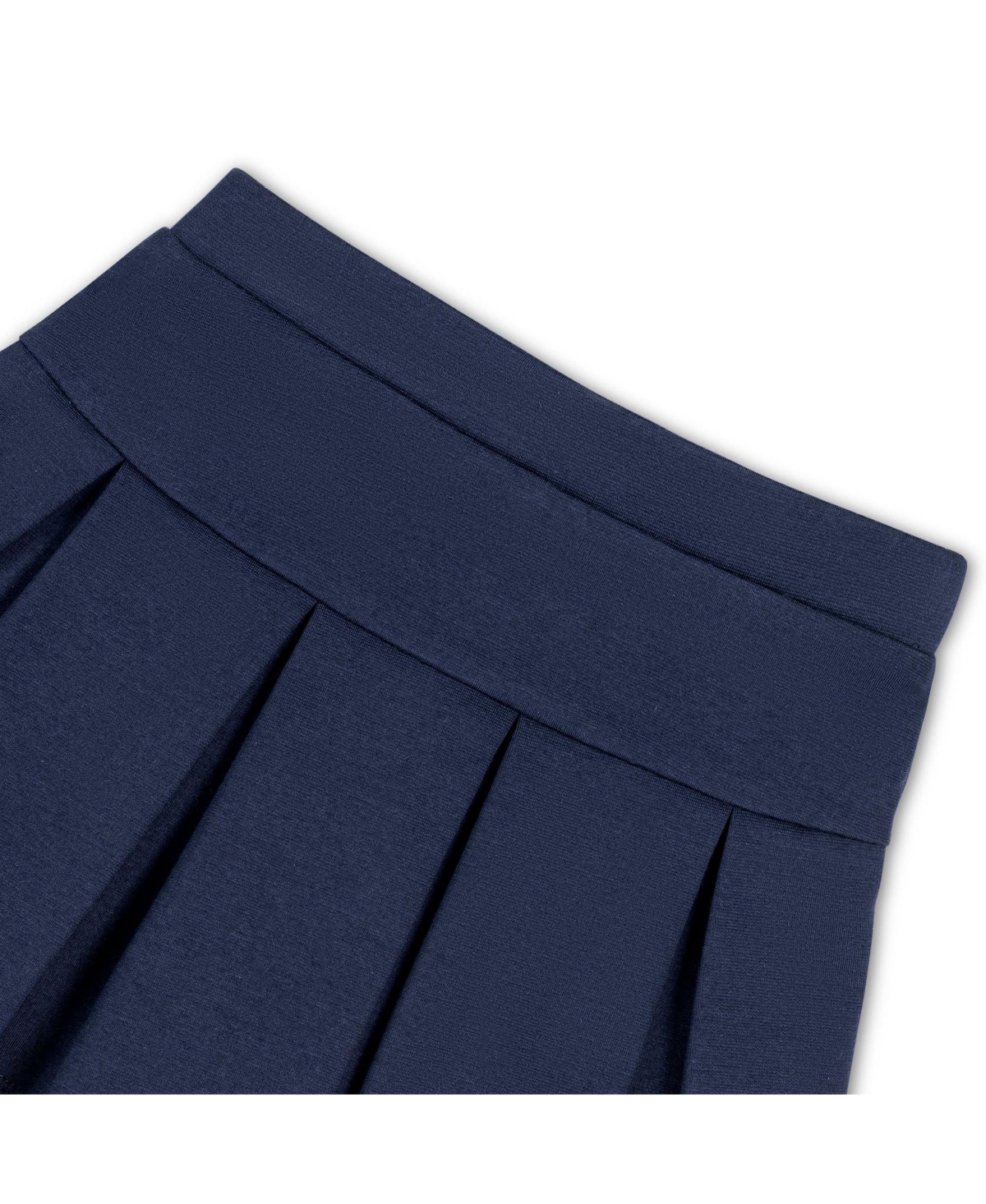 Hope & Henry Girls' Ponte Drop Waist Pleated Uniform Skort