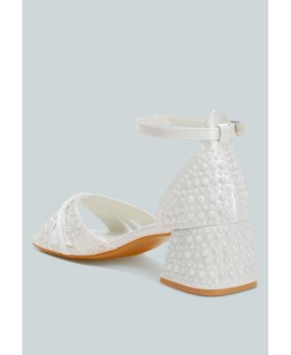 Womens Babylon Pearl Embellished Strappy