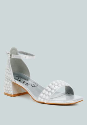 Womens Nocturnal Rhinestone Embellished Shimmer Sandals