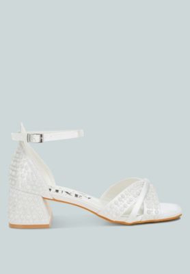 Womens Babylon Pearl Embellished Strappy