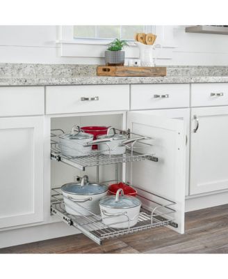 Kitchen Cabinet Pull Out Shelf Organizer, 21 x 22 In, 5WB2-2122CR-1