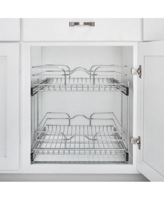 Kitchen Cabinet Pull Out Shelf Organizer, 21 x 22 In, 5WB2-2122CR-1