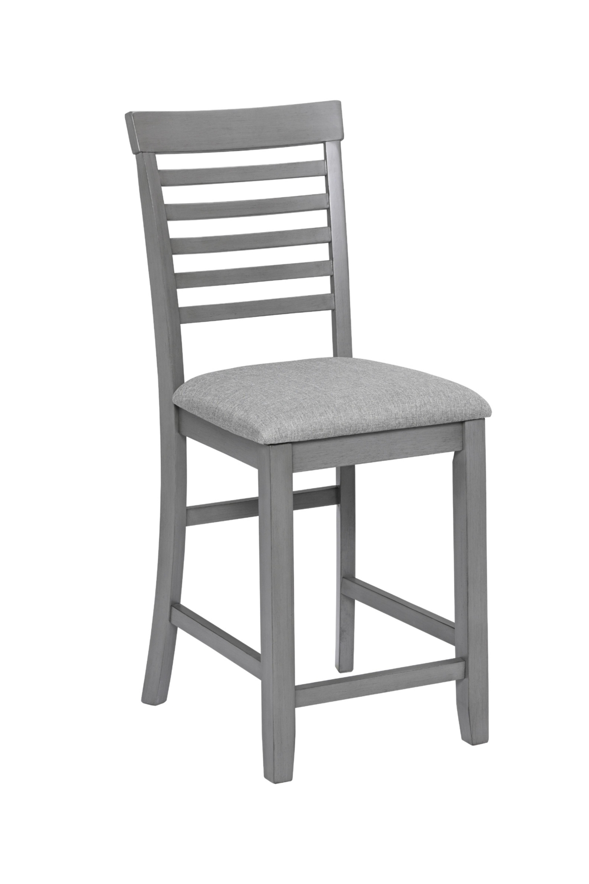 Simplie Fun Elegant 5-Pc Solid Wood Counter Height Dining Table Set (Gray)