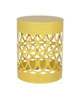 Streamdale Modern Geometric Iron Cut Side Table Chic, Durable, Assembly-Free