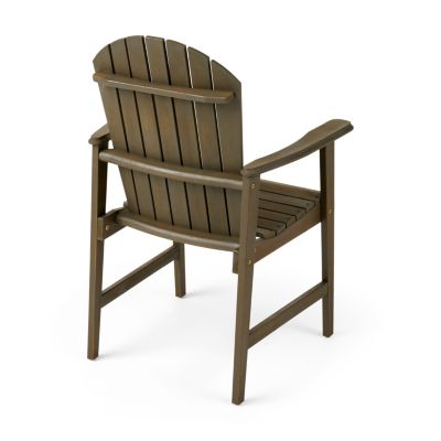 Weather-Resistant Acacia Wood Adirondack Dining Chairs (Set of Two)