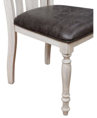 Streamdale Weathered Oak Turned Leg Dining Chair Set of 2