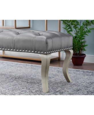 Streamdale Maxem Tufted FabricUpholstered Bench with Nailhead Trim