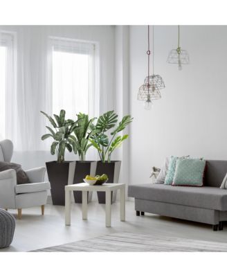 Tall Square Planter with Drainage Holes, Indoor and Outdoor