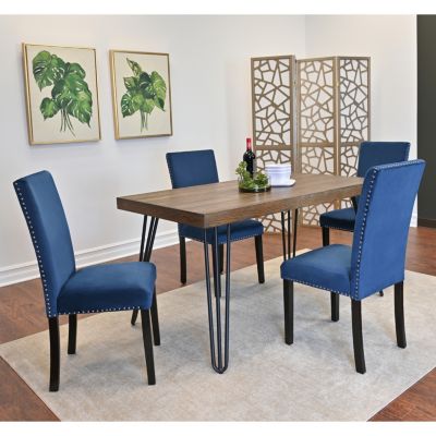 Ashzo 5-Piece Dining Set with Hairpin Table